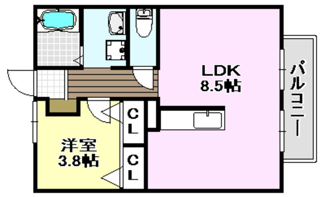 堂の上ハイツの間取り