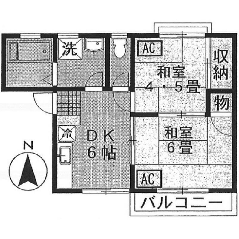 【川崎市中原区木月大町のアパートの間取り】