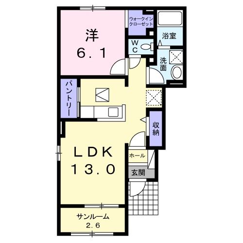 小諸市御幸町のアパートの間取り