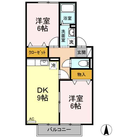 アスピラシオン　A棟の間取り