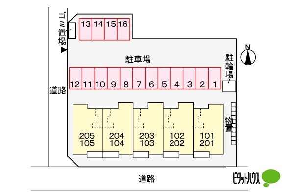 【シャイネス　ナナの駐車場】