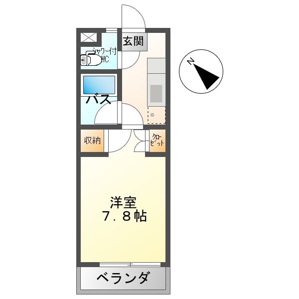 東御市鞍掛のアパートの間取り