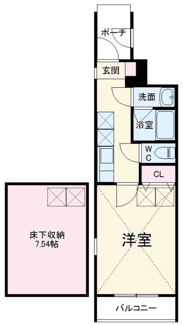 岡崎市薮田のアパートの間取り