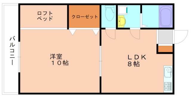 古賀市日吉のマンションの間取り