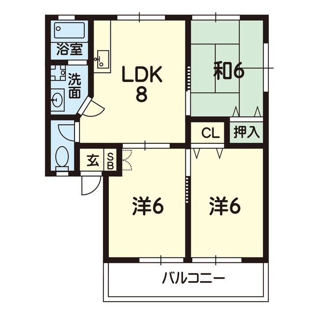 サンシャインヒロＣの間取り