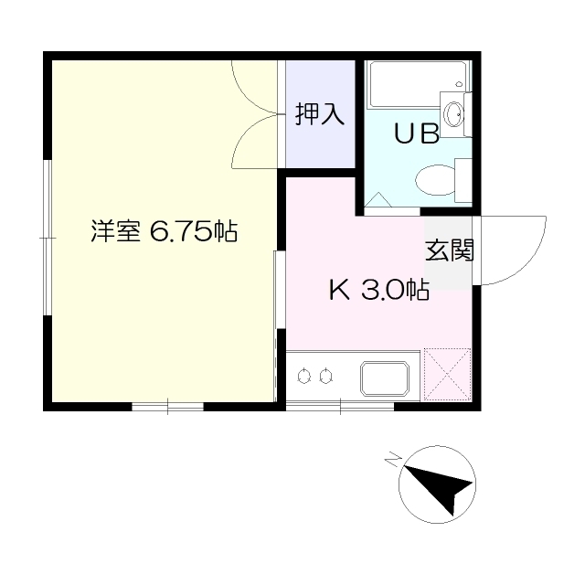 コーポエムあんどエムの間取り