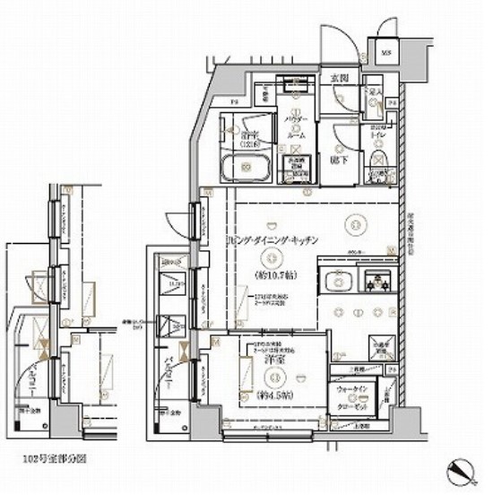 墨田区東向島のマンションの間取り