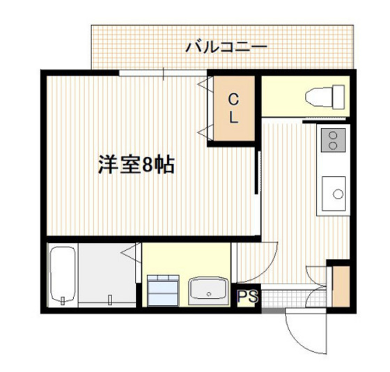 広島市佐伯区屋代のアパートの間取り