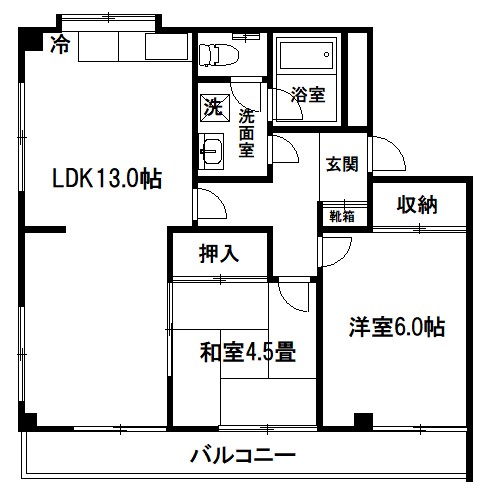 さいたま市大宮区堀の内町のマンションの間取り