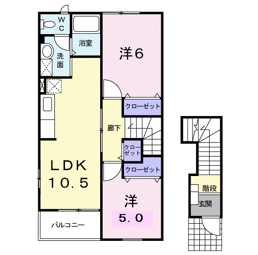 ドリーム夢　Ａの間取り