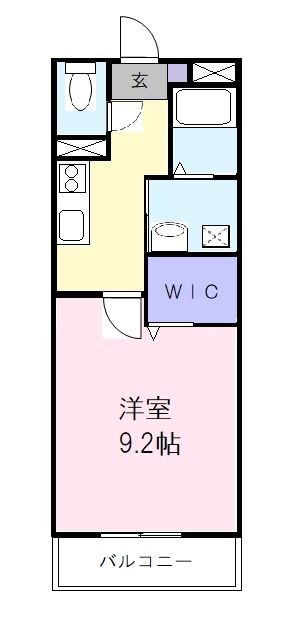 津市高茶屋小森町のマンションの間取り