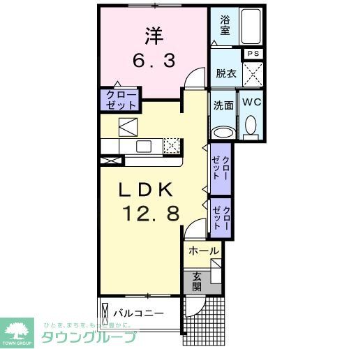 羽生市大字羽生のアパートの間取り