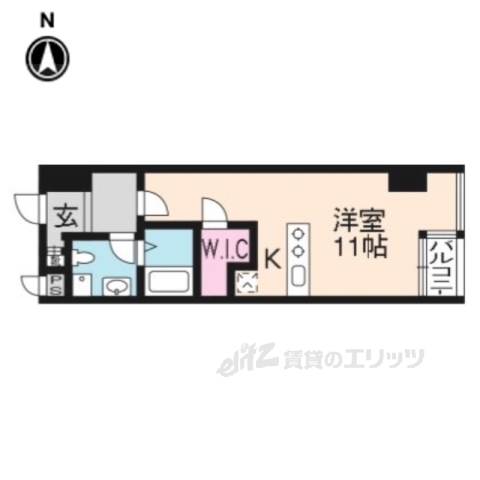 京都市上京区青龍町のマンションの間取り