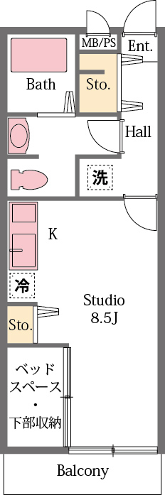 アプレシアール砂田の間取り