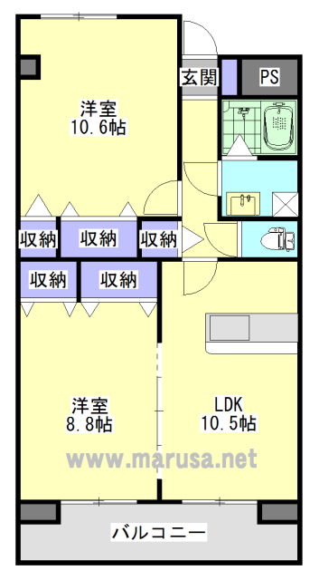 イーストリッツの間取り