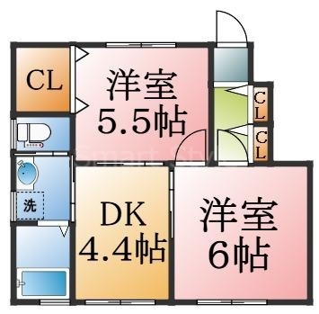 サンハイツ御屋敷通の間取り