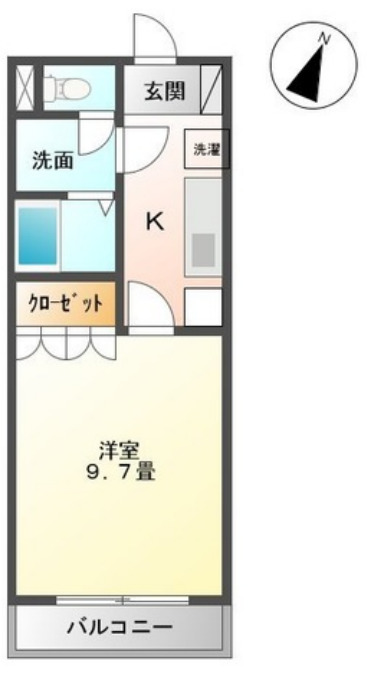 南足柄市竹松のマンションの間取り