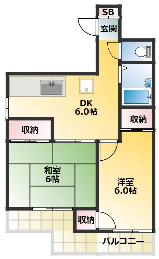 北区中里のマンションの間取り