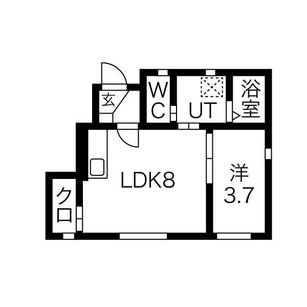 山形市大手町のアパートの間取り