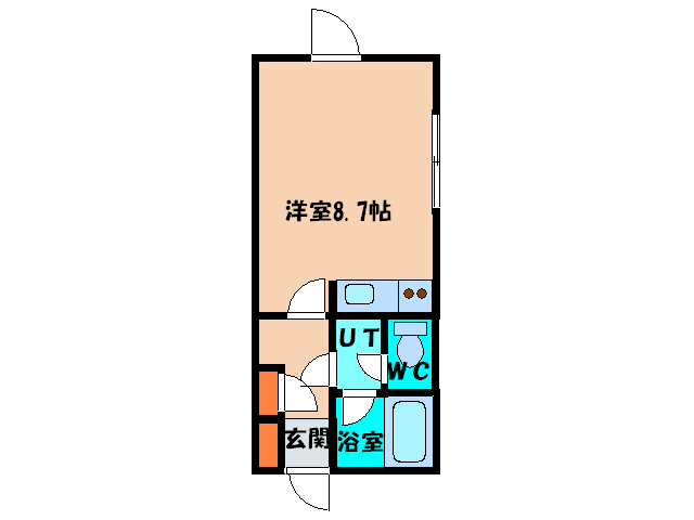 函館市亀田町のアパートの間取り