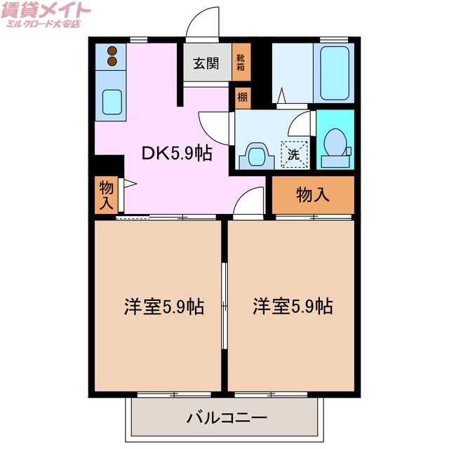 アドバンテージＢ棟の間取り