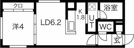 札幌市西区西町南のマンションの間取り