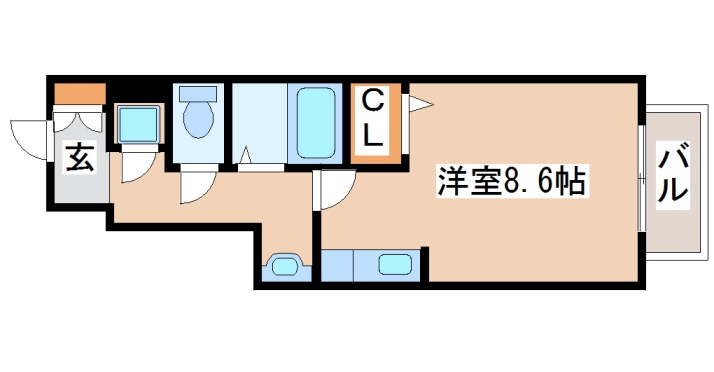 明石市魚住町西岡のアパートの間取り