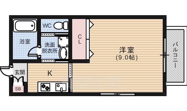 RIDERE旭橋の間取り