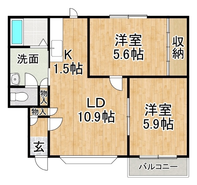 ＷＩＮＧ５（ウイング５）の間取り