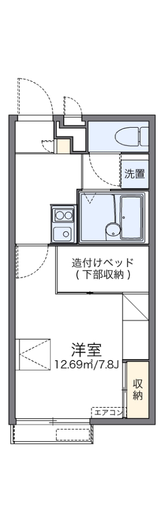 レオパレステイルザウエストの間取り写真