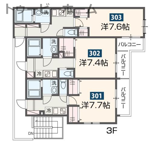 MELDIA新狭山IIの間取り