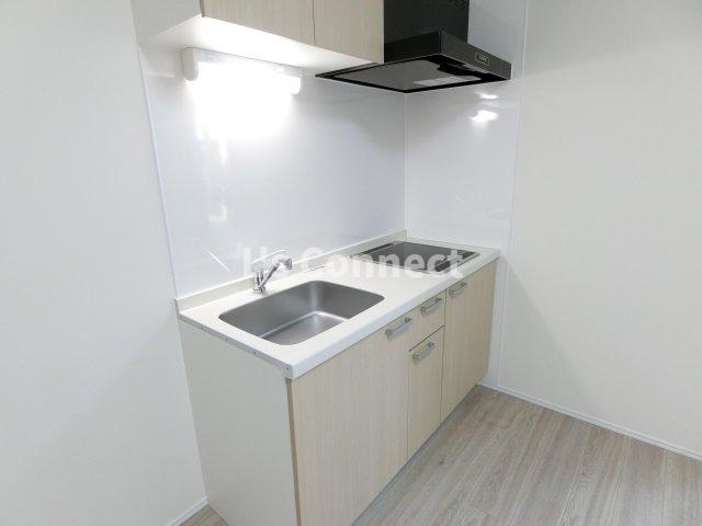 キッチン　２口ＩＨヒーターのシステムキッチン。