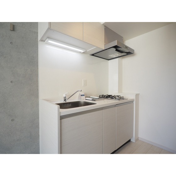 キッチン　ガスコンロ２口のシステムキッチン