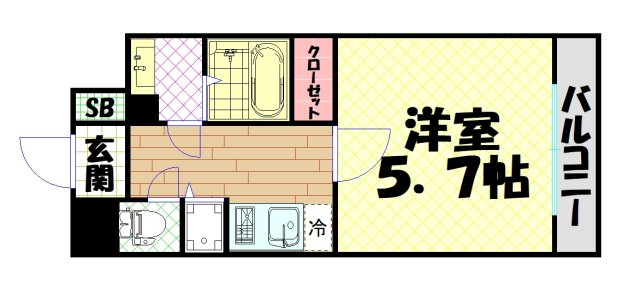ルクレ難波の間取り写真