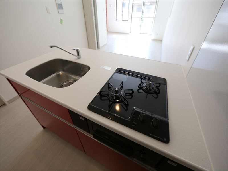 キッチン　カウンターキッチン　2口ガスコンロ　グリル付