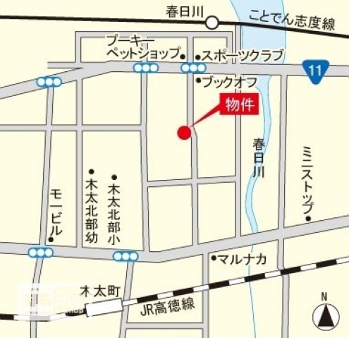 スーパー　エースワン高松木太店（スーパー）まで833m
