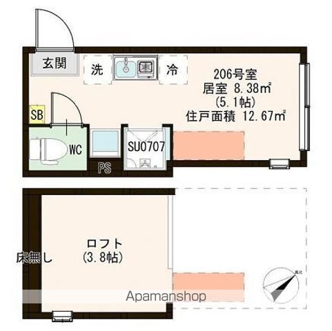 都営三田線 板橋本町駅 徒歩6分 2階建 築3年の間取り写真