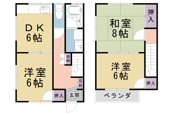大津市相模町貸家の間取り写真