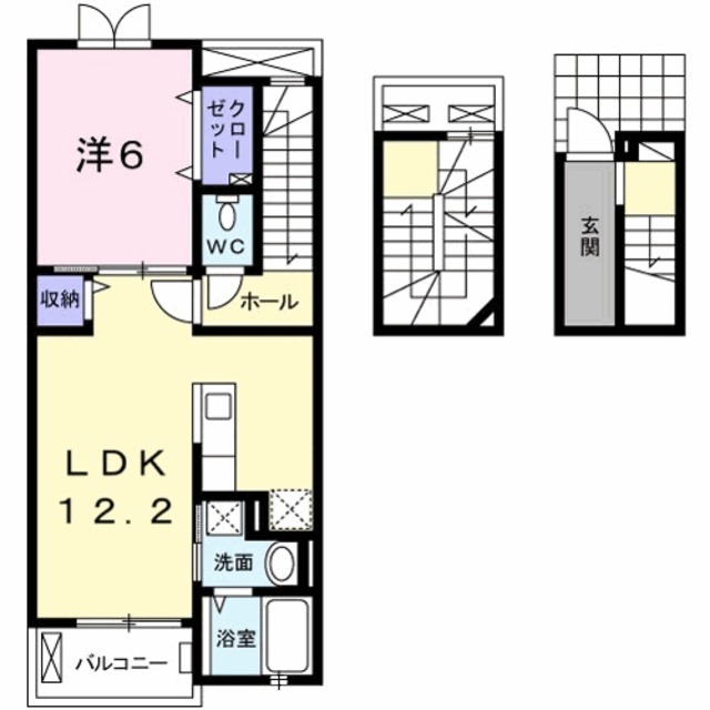 京王相模原線 南大沢駅 徒歩19分 3階建 築14年の間取り写真