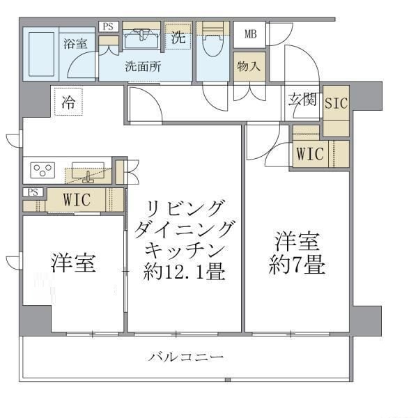 COCO CHILL KAMEARIの間取り写真