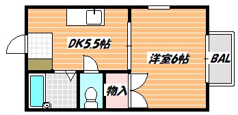 東京メトロ東西線 浦安駅 徒歩6分 2階建 築37年の間取り写真