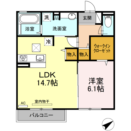 サンモール東川口 Bの間取り写真