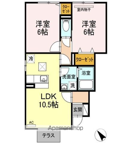 ＪＲ山陽本線 福山駅 徒歩37分 2階建 築18年の間取り写真
