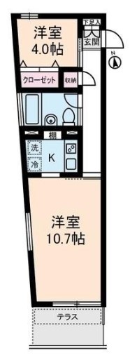 ＪＲ京浜東北線 王子駅 徒歩8分 5階建 築23年の間取り写真