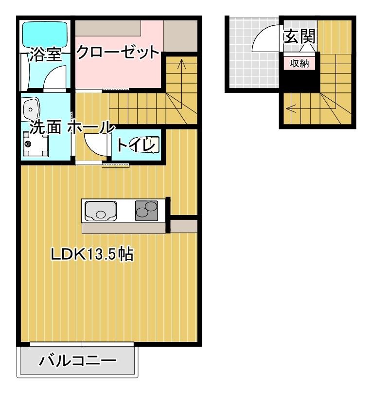 イストワール船町V号館の間取り写真