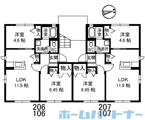 シャーメゾンエチュードＣの間取り