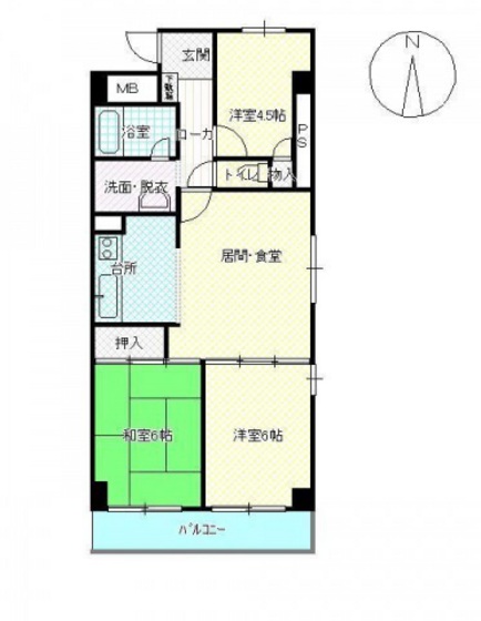 広島市中区八丁堀のマンションの間取り