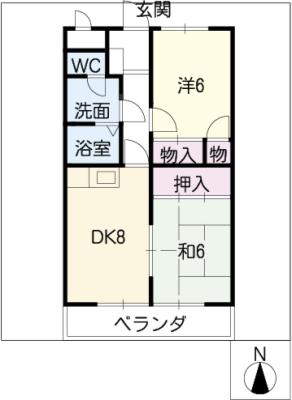 ダイアヒルズ平和Iの間取り