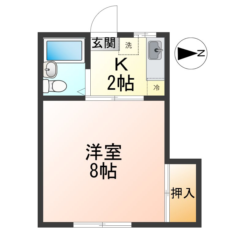 霞城ハイツの間取り