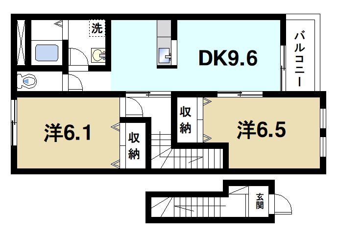 天理市小路町のアパートの間取り